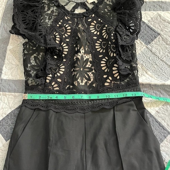 Sea New York Winnie lace black jumpsuit women’s size 4 - Picture 12 of 13